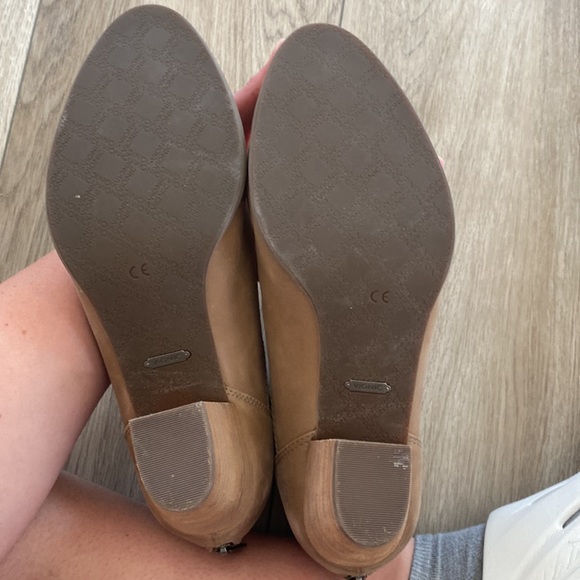 Vionic Nude Tan Bootie Heels - Picture 6 of 9